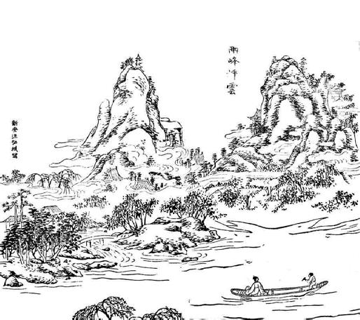 明清画作中两峰插云观测地点都在湖上.jpg 明清画作中两峰插云观测地点都在湖上.jpg