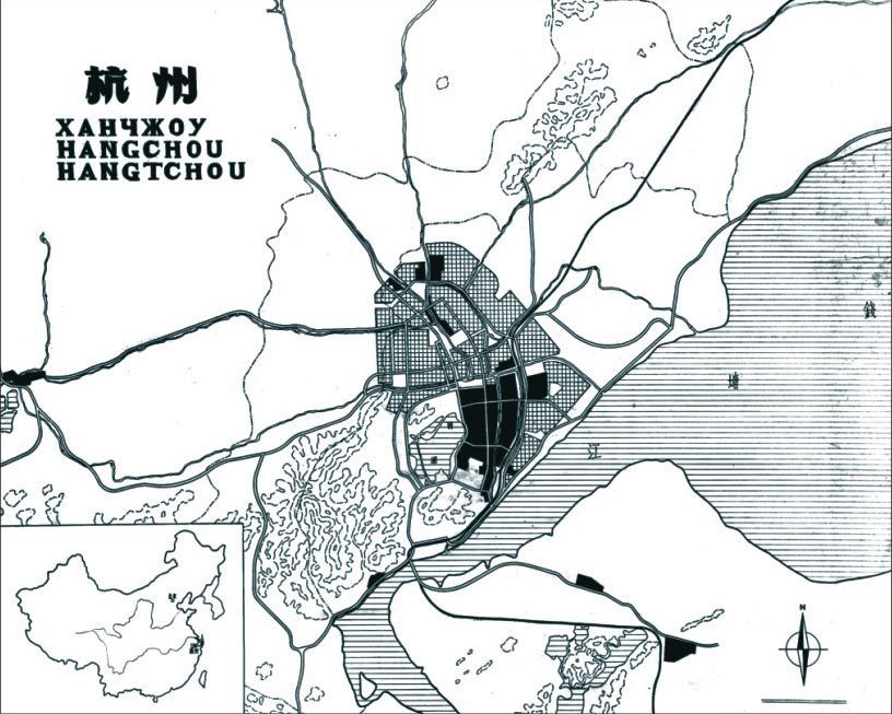 杭州市城市总体规划示意图一(1956年).jpg 杭州市城市总体规划示意图一(1956年).jpg