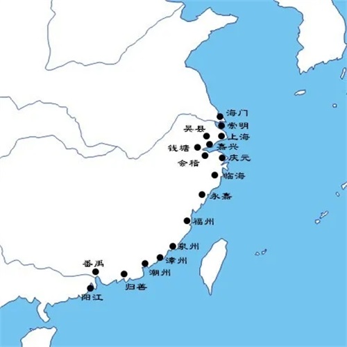 宋元时期东南地区港口分部.jpg 宋元时期东南地区港口分部.jpg