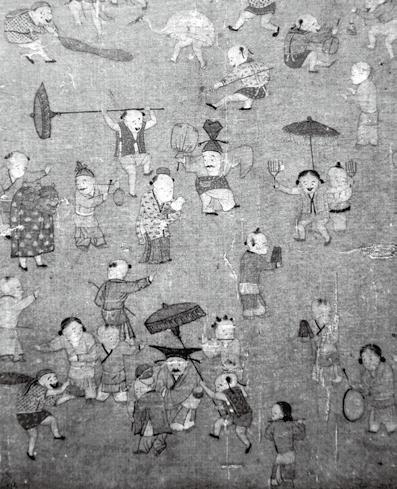 图 18 宋代民俗画《百子图》中的罗伞.jpg 图 18 宋代民俗画《百子图》中的罗伞.jpg